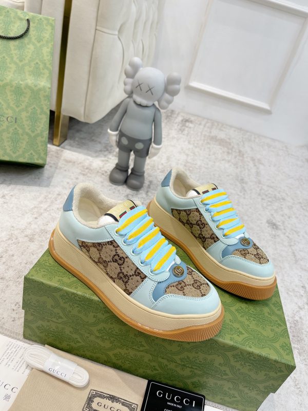 Newly upgraded Gucci dirty shoes for couples GG series distressed and casual Gucci E - Image 7