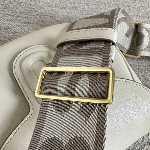Arc Jacobs Shoulder Messenger Bag New Leather Shoulder Strap Detachable Adjustable Length  White - Image 6