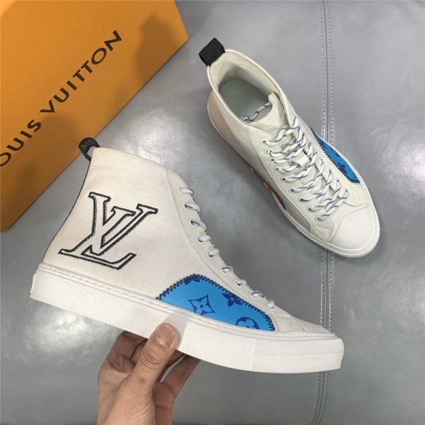 Loui Vuitton Mens tattoo canvas sneakers