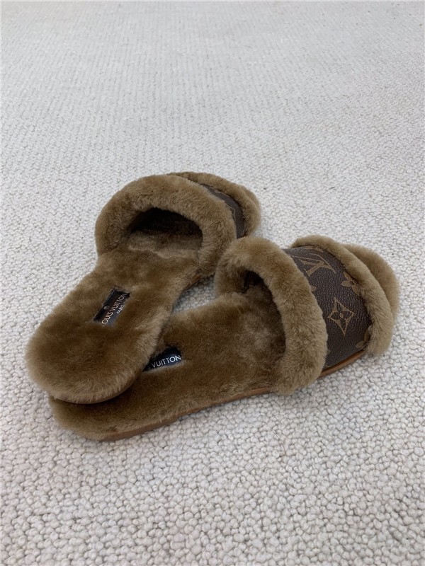 lv wool slippers replica shoes