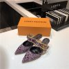 louis vuitton lv high heel slippers sandals