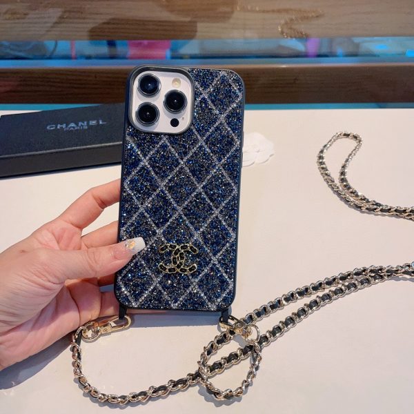 Chanel rhombus diamond case bingbing mobile phone case chain crossbody mobile phone case - Image 6