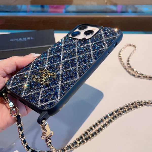 Chanel rhombus diamond case bingbing mobile phone case chain crossbody mobile phone case - Image 8