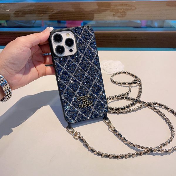 Chanel rhombus diamond case bingbing mobile phone case chain crossbody mobile phone case - Image 9
